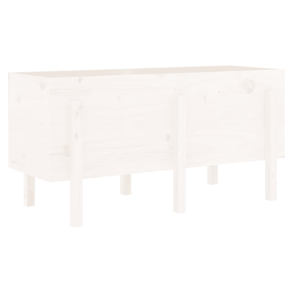 vidaXL Garden Raised Bed White 121x50x57 cm Solid Wood Pine S0671358003