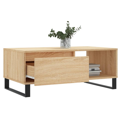 vidaXL Coffee Table Sonoma Oak 90x50x36.5 cm Engineered Wood S0671358943