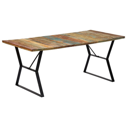 vidaXL Dining Table 180x90x76 cm Solid Reclaimed Wood V0671206157