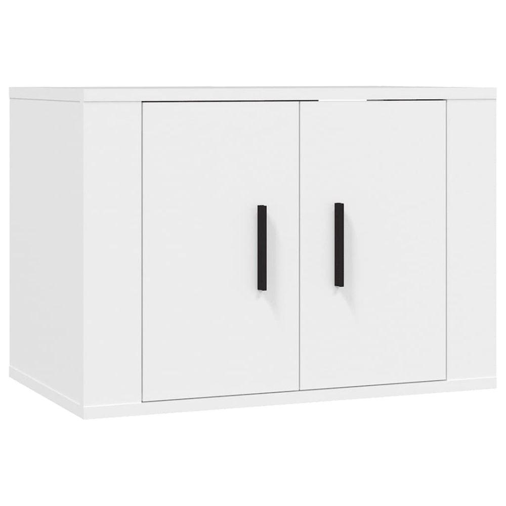 vidaXL Wall Mounted TV Cabinet White 57x34.5x40 cm V0671394827