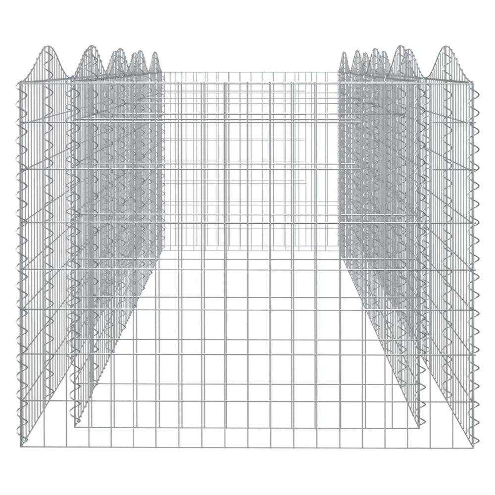 Arched Gabion Raised Bed 400x100x100 cm Galvanised Iron S0671166171