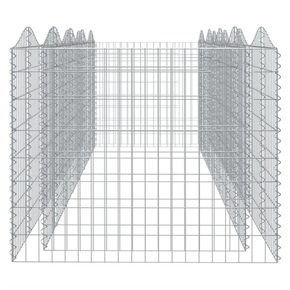 Arched Gabion Raised Bed 400x100x100 cm Galvanised Iron S0671166171