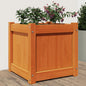 vidaXL Garden Planter Wax Brown 40x40x40 cm Solid Wood Pine S0671394890