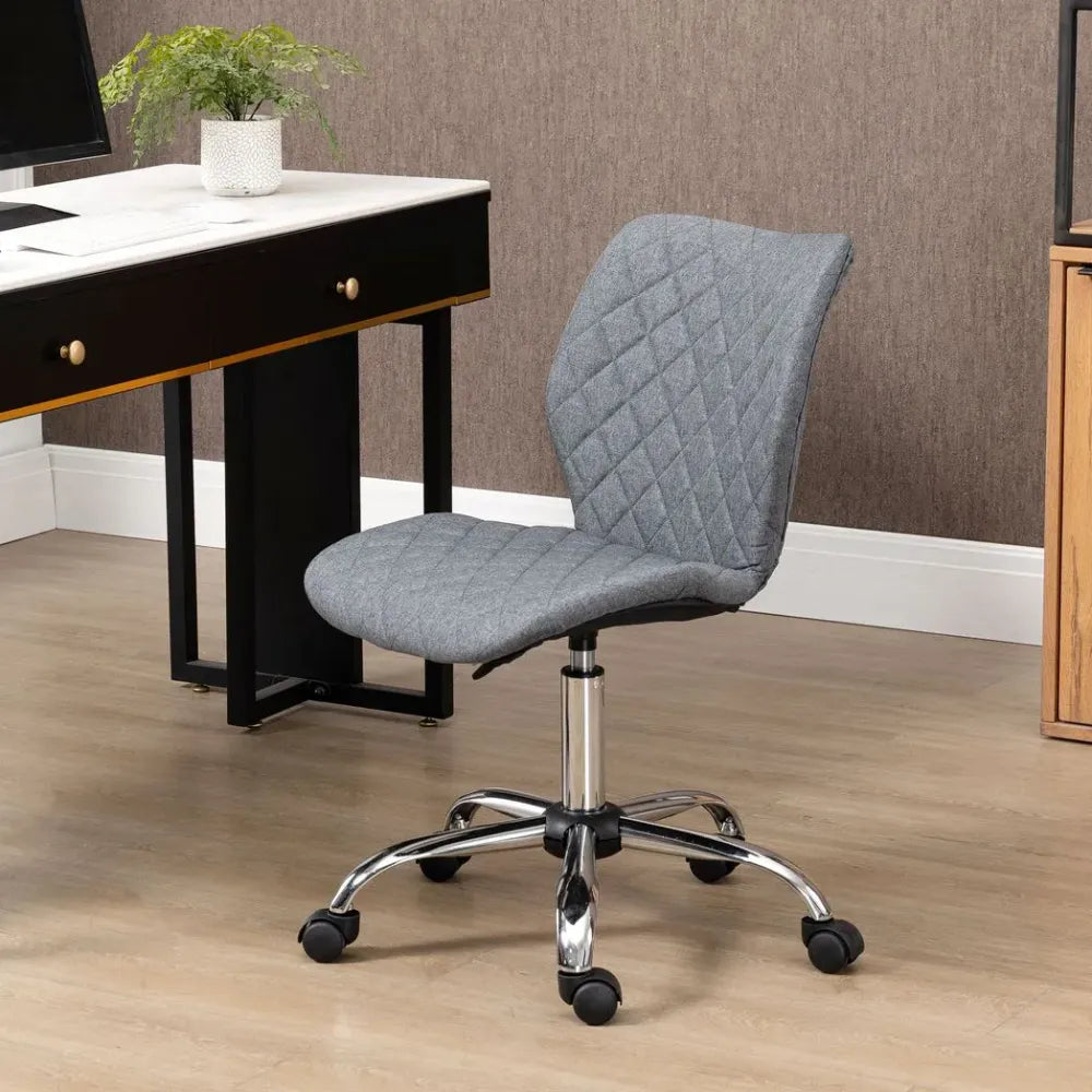 Ergonomic Mid Back Office Chair 360 Swivel Height Adjustable Home Office Grey S0671097206