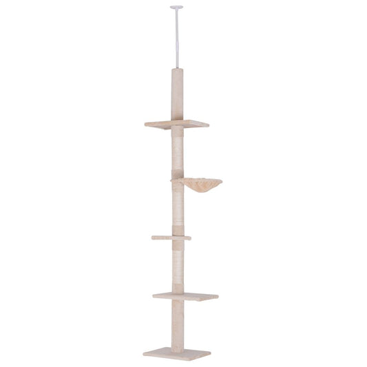 Cat Tree Scratching Post Kitty Tower Activity Center 5-Tier Floor to Ceiling S0671070999