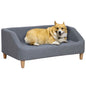 Dog Sofa Cat Couch w/ Removable Washable Cover, for Small Medium Large Dogs Grey S0671347137