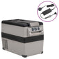 vidaXL Cool Box with Handle and Adapter Black and Grey 45 L PP & PE S0671211589