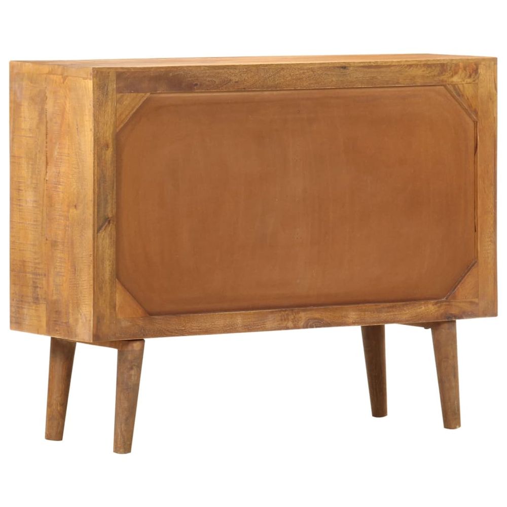 Sideboard with Printed Pattern 90x30x70 cm Solid Mango Wood V0671206266