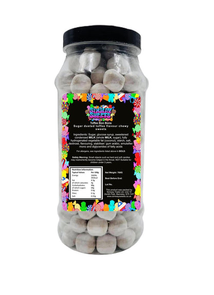 Toffee Flavour BonBons Retro Sweets Bon Bons Gift Jar