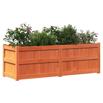 vidaXL Garden Planter Wax Brown 150x50x50 cm Solid Wood Pine S0671394882