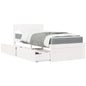 vidaXL Bed with Drawers and Mattress White 90x200 cm Solid Wood Pine S0671489511