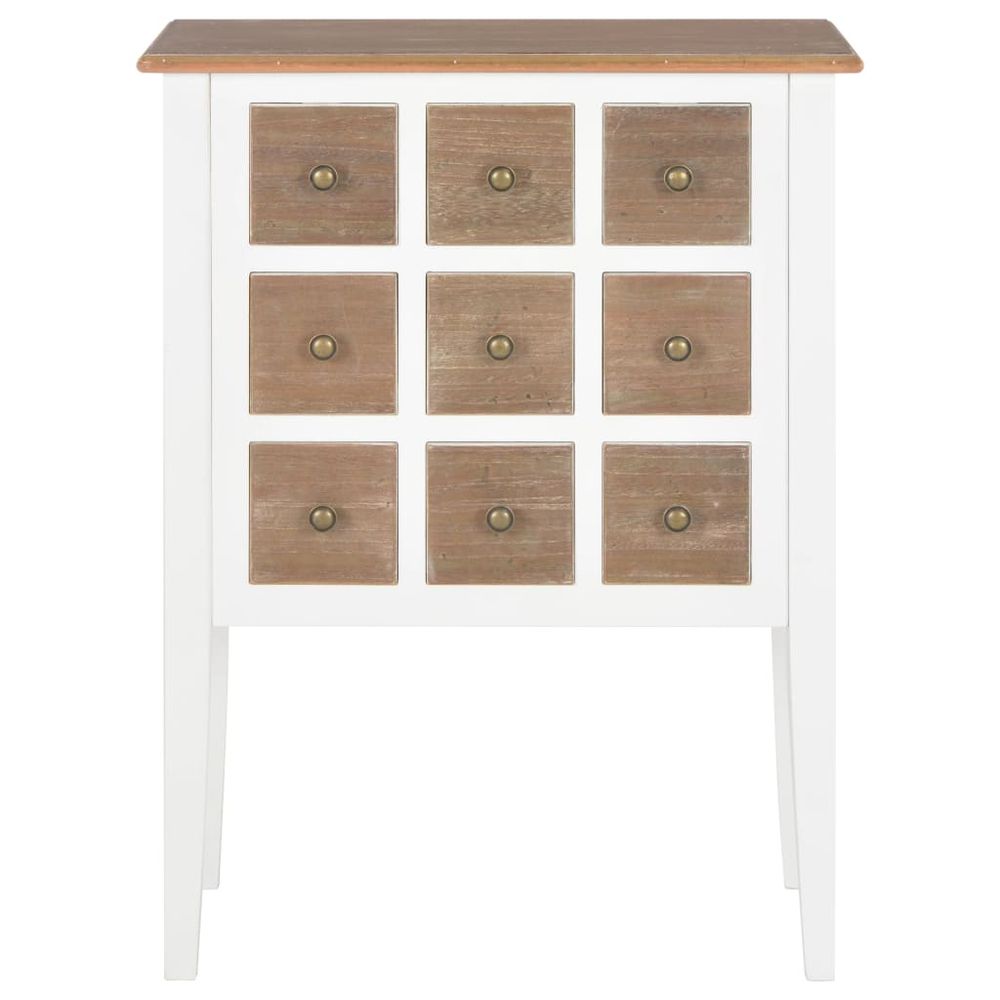 Sideboard White 54x30x80 cm Solid Wood S0671179043