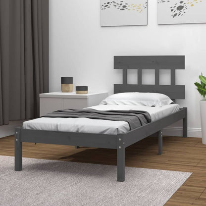 vidaXL Bed Frame Solid Wood 75x190 cm Small Single S0671030076