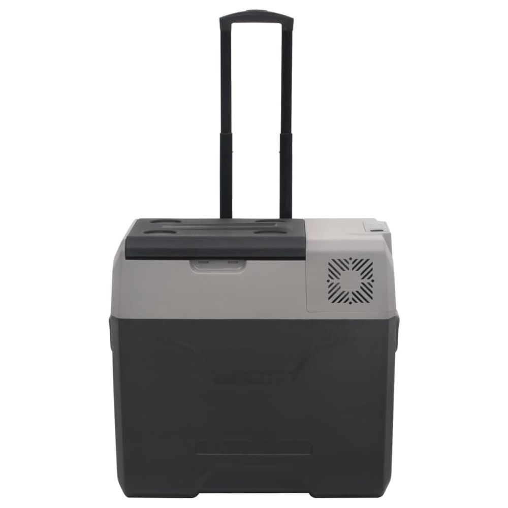 vidaXL Cool Box with Wheel and Handle Black&Grey 40 L Polypropylene S0671210659