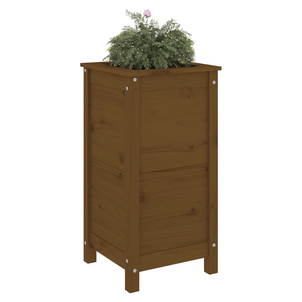 vidaXL Garden Planter Honey Brown 40x40x78 cm Solid Wood Pine S0671358056