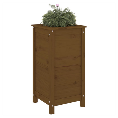 vidaXL Garden Planter Honey Brown 40x40x78 cm Solid Wood Pine S0671358056