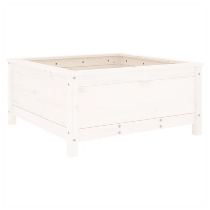 vidaXL Garden Planter White 82.5x82.5x39 cm Solid Wood Pine S0671357748