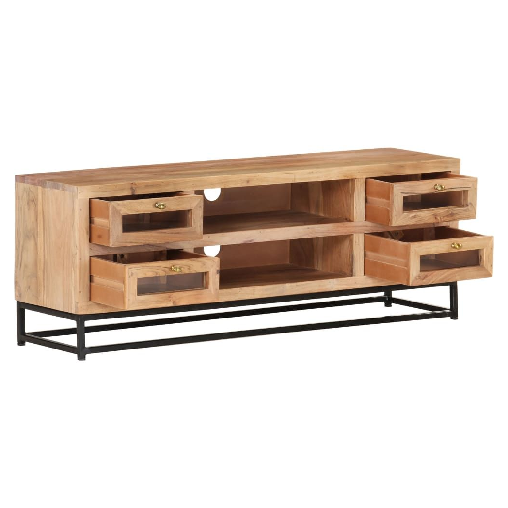 TV Cabinet 110x30x40 cm Solid Acacia Wood S0671169476