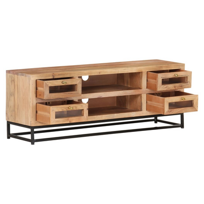 TV Cabinet 110x30x40 cm Solid Acacia Wood S0671169476