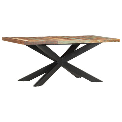 Dining Table 180x90x76 cm Solid Rough Mango Wood V0671206338