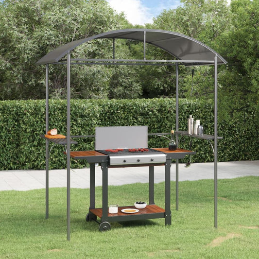 vidaXL BBQ Gazebo with Side Shelves Anthracite 220x115x230 cm Steel S0671168336