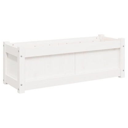 vidaXL Garden Planter White 90x31x31 cm Solid Wood Pine S0671383063