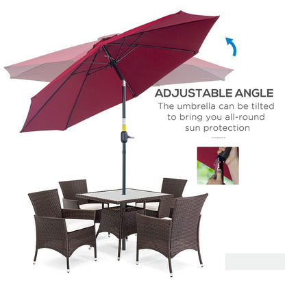 Outsunny ?2.6M Umbrella Parasol-Red S0671072266