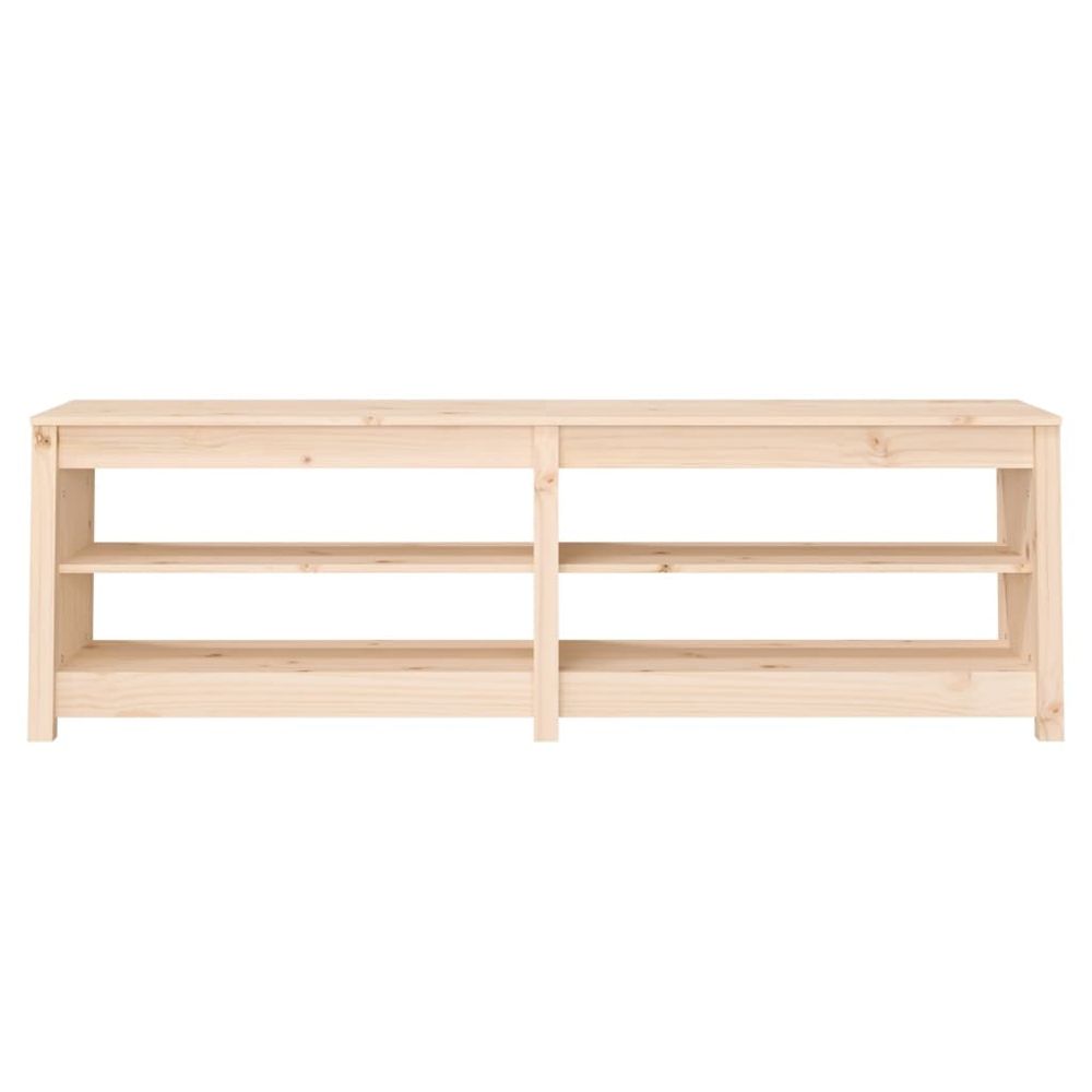 Shoe Bench 160x36.5x50 cm Solid Wood Pine S0671093163