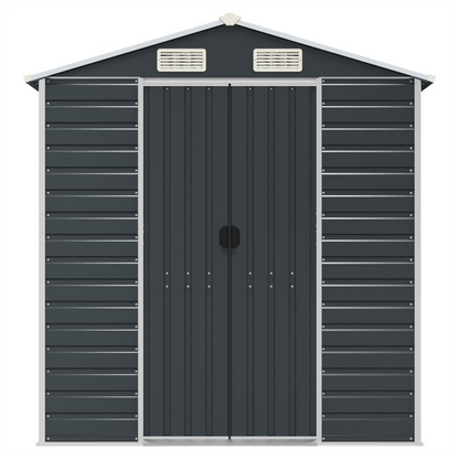 vidaXL Garden Shed Anthracite 191x555x198 cm Galvanised Steel S0671350973