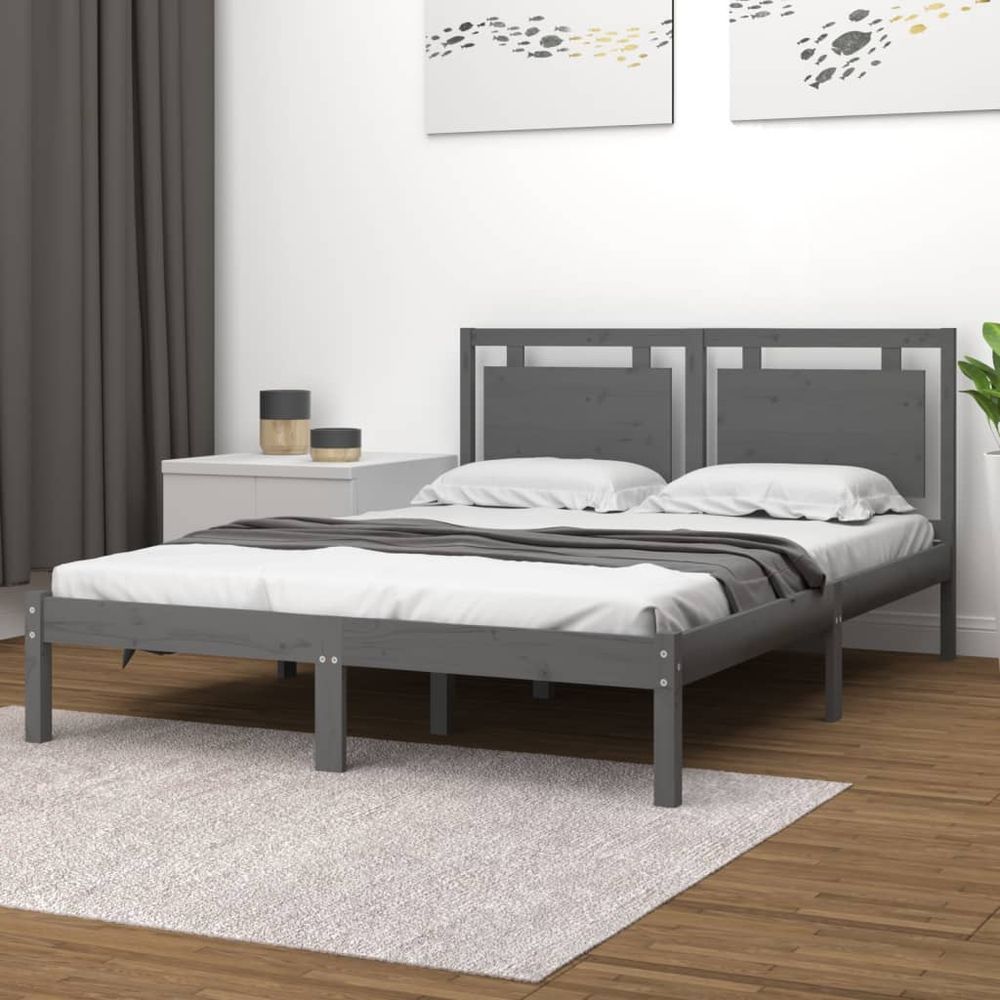 vidaXL Bed Frame Honey Brown Solid Wood 75x190 cm Small Single S0671029038