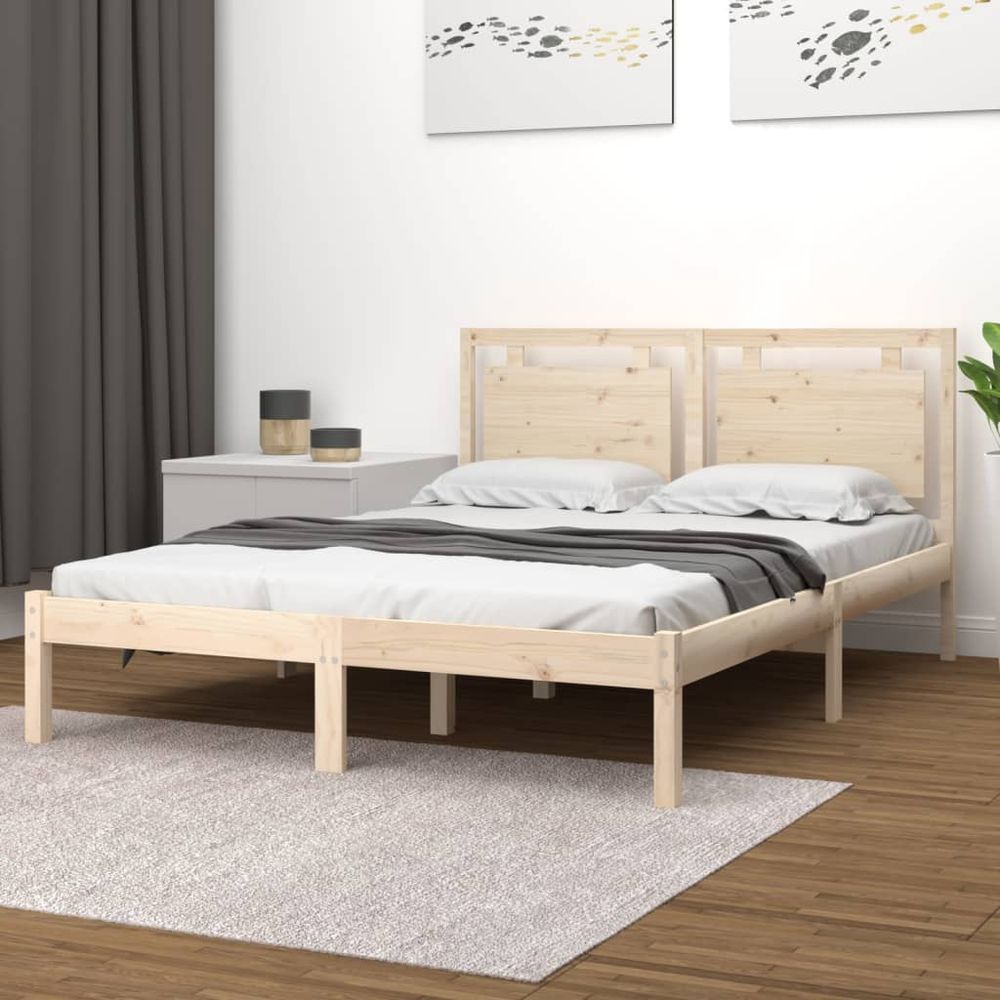 vidaXL Bed Frame Honey Brown Solid Wood 75x190 cm Small Single V0671037933