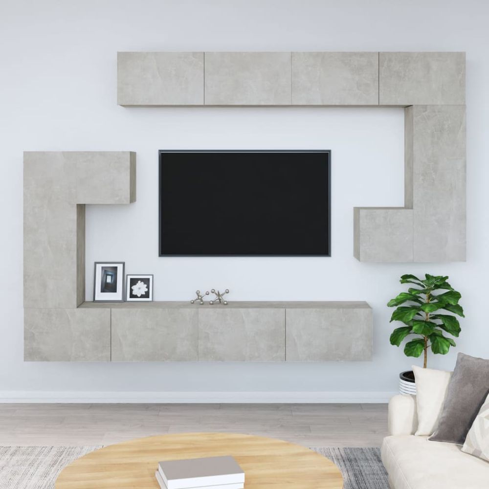 Wall-mounted TV Cabinet White Engineered Wood S0671075223