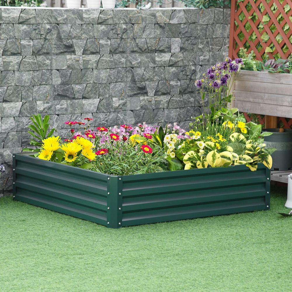 Raised Garden Bed Gardner Frame Outdoor Planter Kit Flower Vegetables Green S0671114988