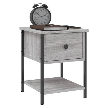 vidaXL Bedside Table Grey Sonoma 34x35.5x45 cm Engineered Wood S0671253918