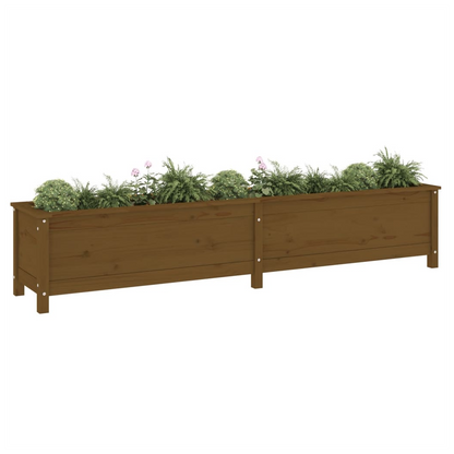 Garden Raised Bed Honey Brown 199.5x40x39 cm Solid Wood Pine S0671357938