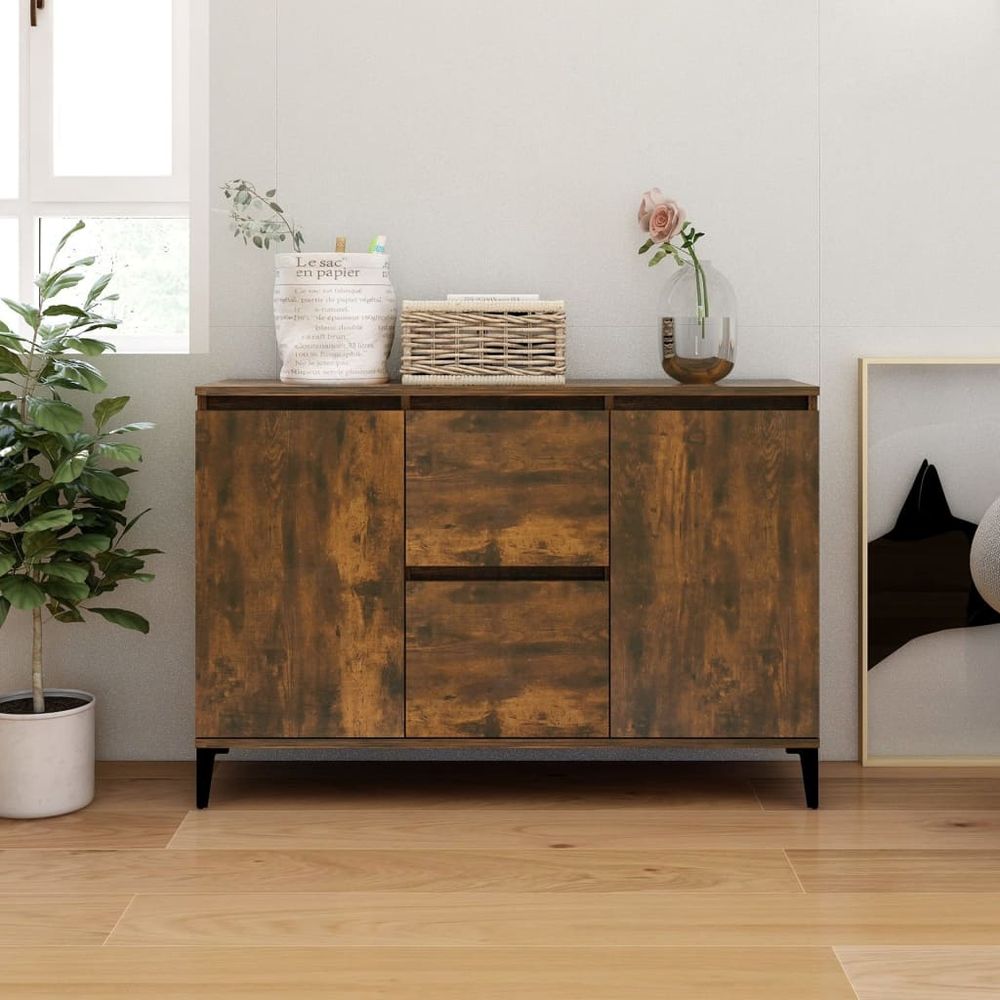 Sideboard Smoked Oak 104x35x70 cm Engineered Wood V069826667