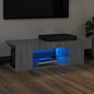 TV Cabinet with LED Lights Smoked Oak 90x39x30 cm S0671111131