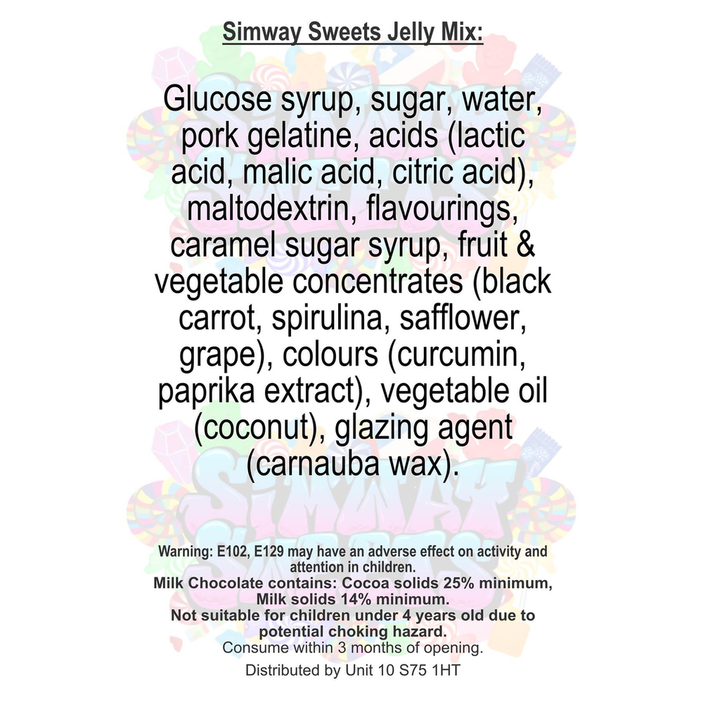 Simway Sweets Just Juicy Jellies Mix Sweet Gift Huge Mega 3KG Candy Jar