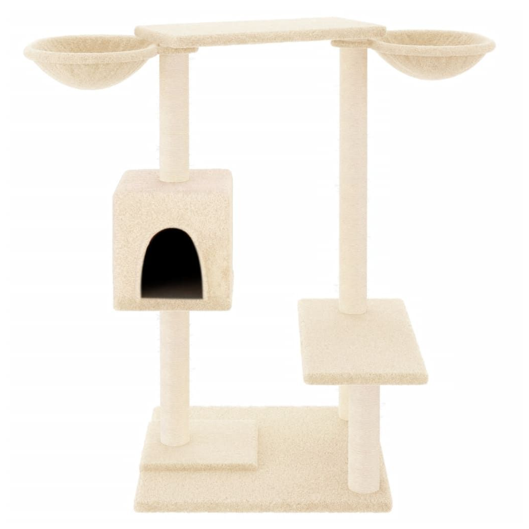 vidaXL Cat Tree with Scratching Posts Cream 82 cm S0671262052