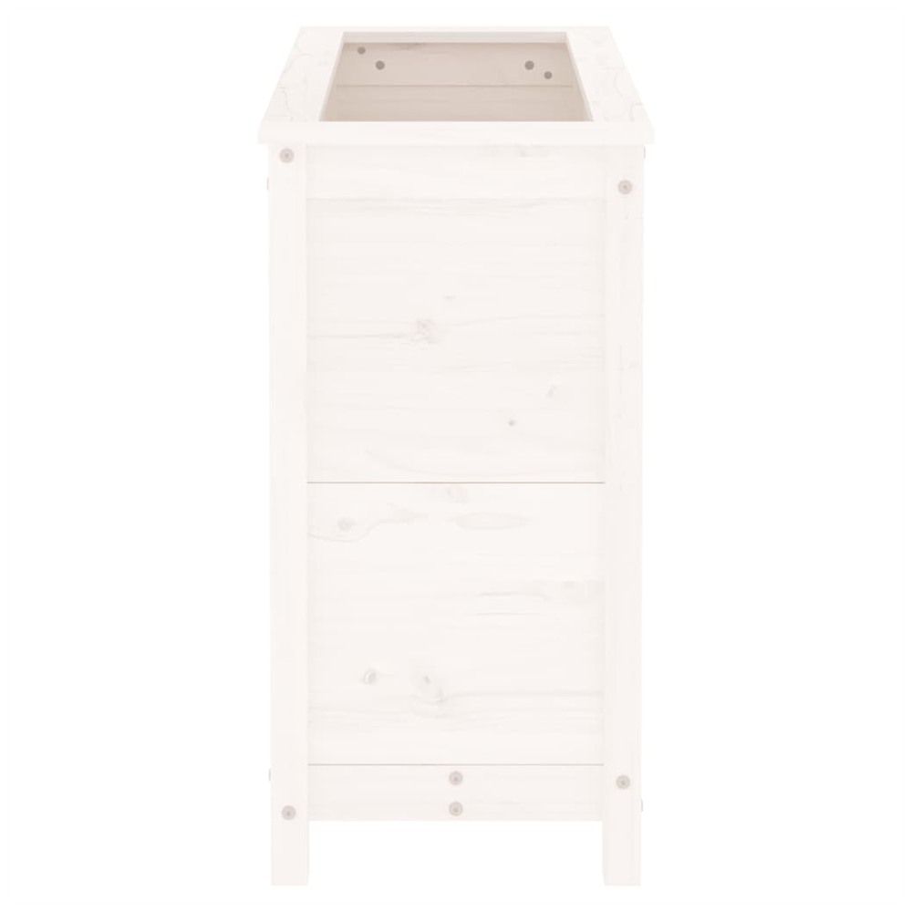 vidaXL Garden Planter White 82.5x40x78 cm Solid Wood Pine S0671358007