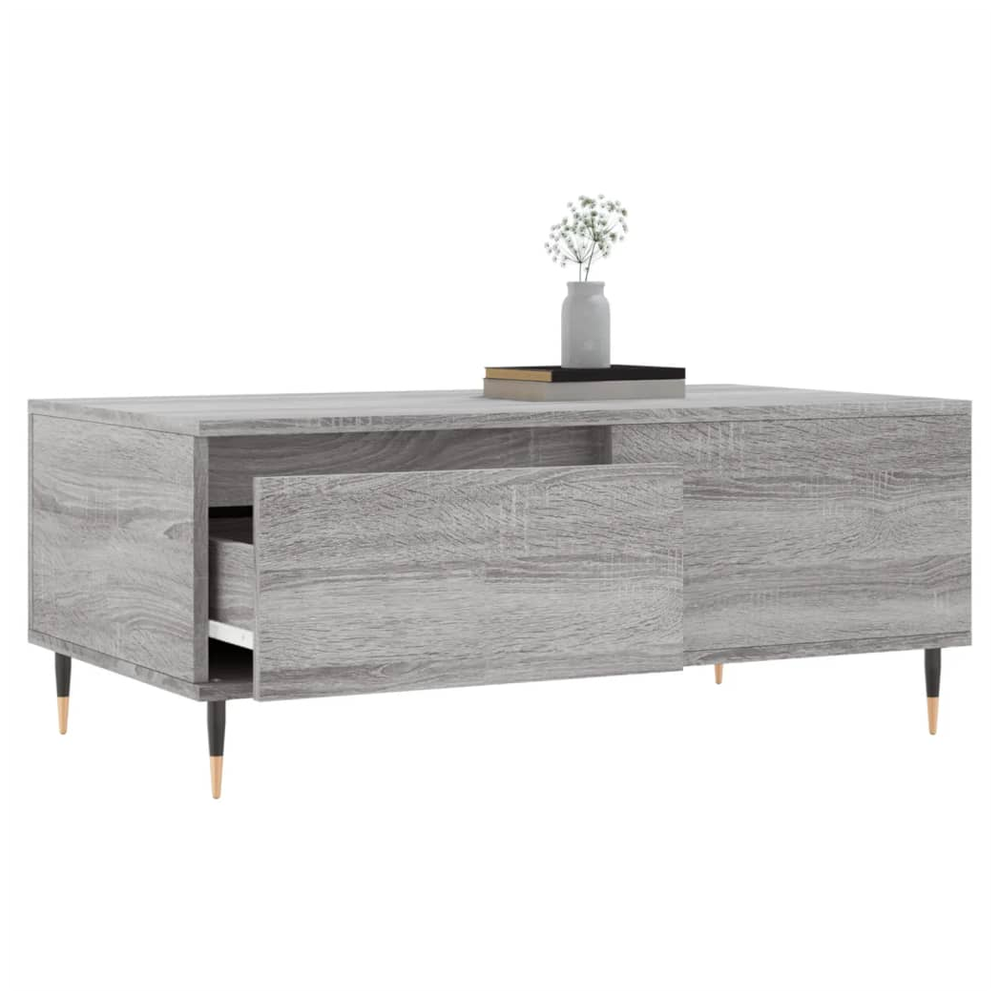 vidaXL Coffee Table Grey Sonoma 90x50x36.5 cm Engineered Wood S0671256875