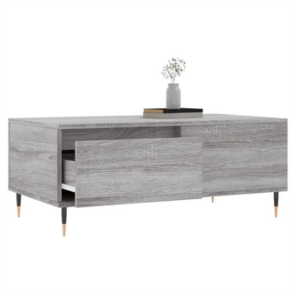 vidaXL Coffee Table Grey Sonoma 90x50x36.5 cm Engineered Wood S0671256875