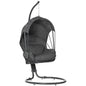 Hanging Egg Chair, Swing Hammock with Cushion and Stand, Grey S0671072060