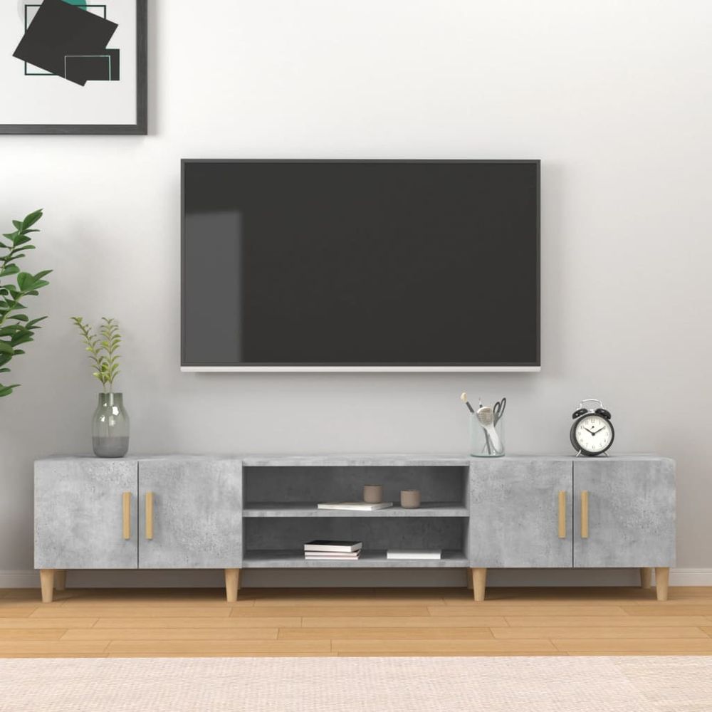 vidaXL TV Cabinet White 180x31.5x40 cm Engineered Wood S0671161232