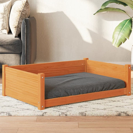 Dog Bed 55.5x45.5x28 cm to 75.5 x 55.5 x 28 cm Solid Pine Wood S0671056727