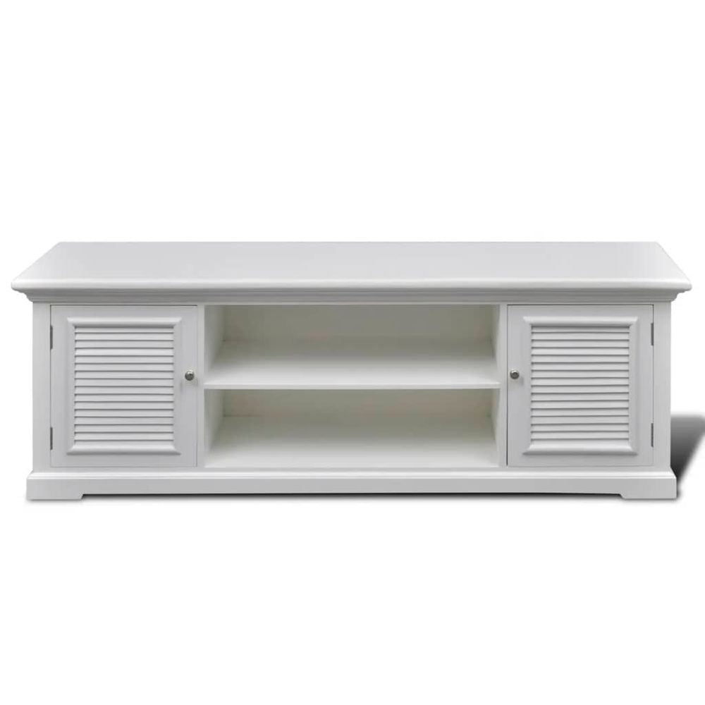 TV Stand White Wood S069790582