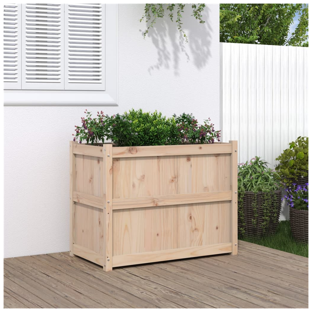 vidaXL Garden Planter 90x50x70 cm Solid Wood Pine S0671381290