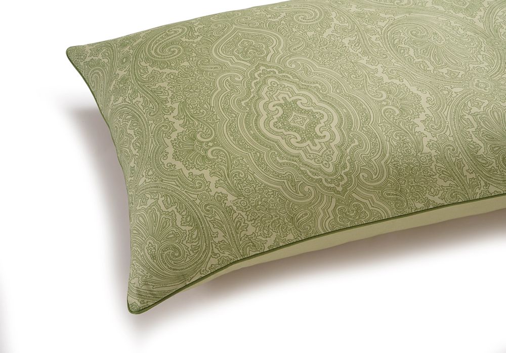 400 TC - Cotton Rich Paisley Print Duvet Cover Set Green V002501761