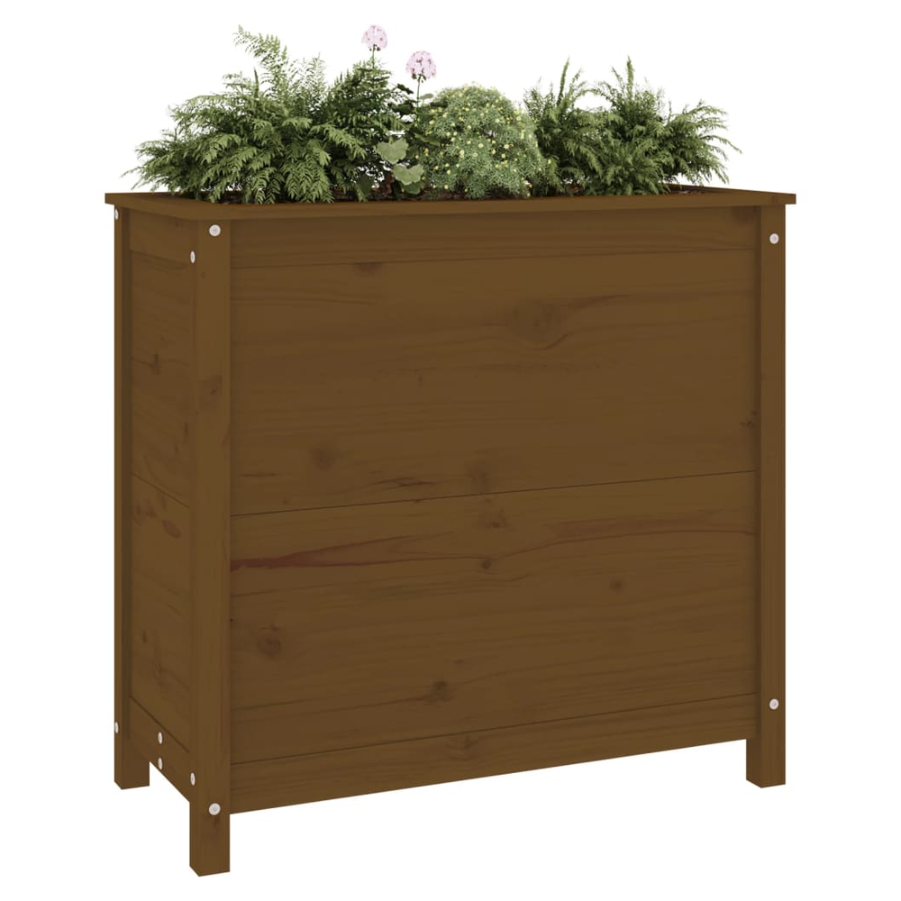 vidaXL Garden Planter Honey Brown 82.5x40x78 cm Solid Wood Pine S0671357978