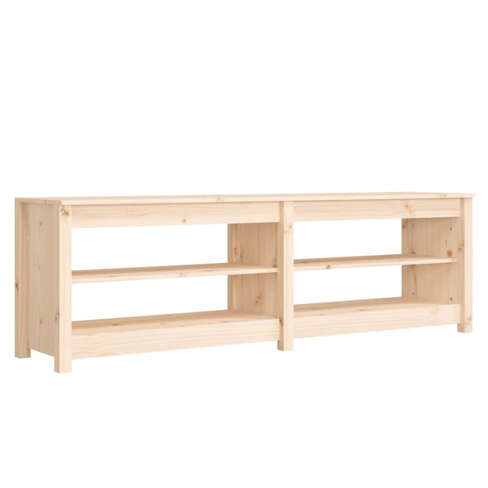 Shoe Bench 160x36.5x50 cm Solid Wood Pine S0671093163